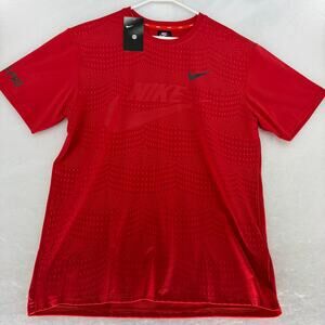Nike Pro Hypercool Max Men's Tag 3XL (Likely L/XL) Fitted Training Shirt Red